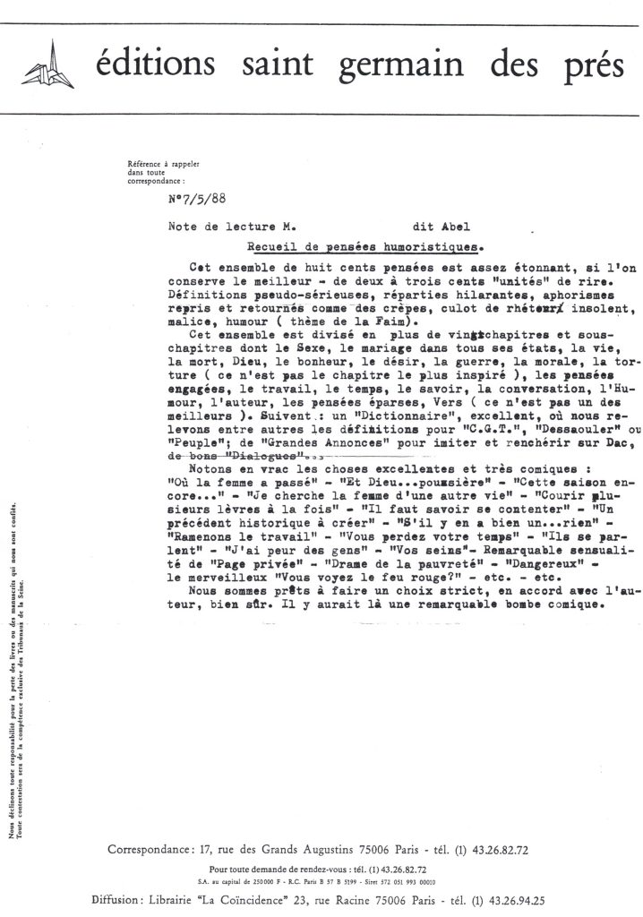 Editions Saint-Germain - Cherche-midi